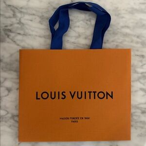 Louis Vuitton Orange Paper Shopping Bag